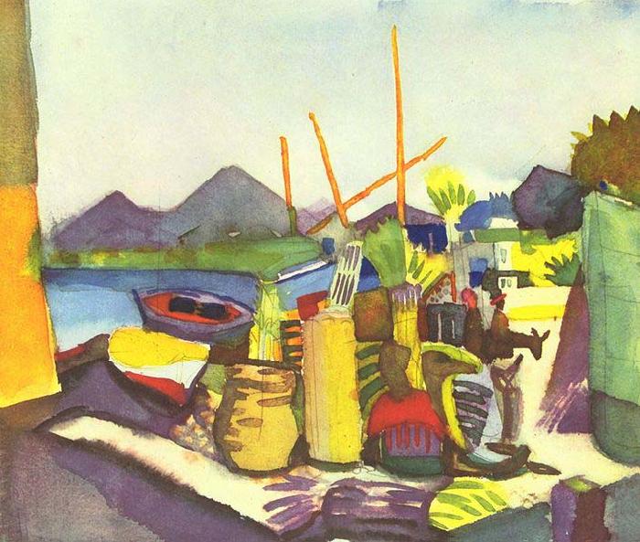 August Macke Landschaft bei Hammamet oil painting image